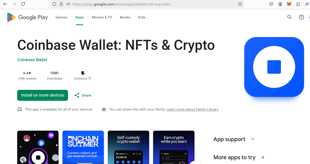 Play Store App Page