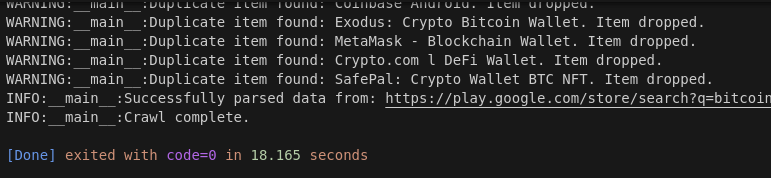 Crawler Performance Terminal