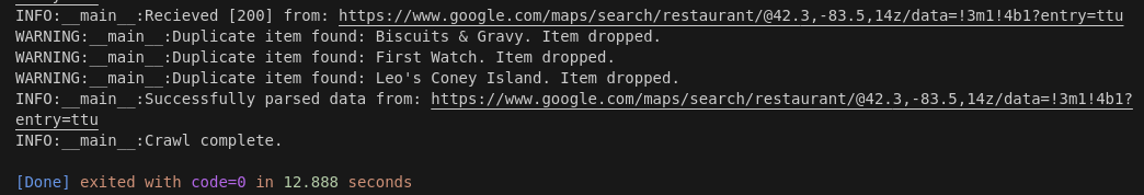 Crawler Results Terminal