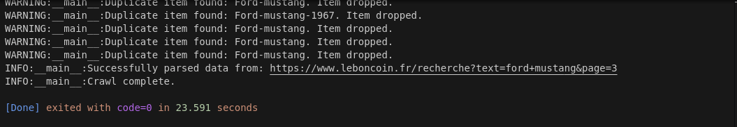 Crawler Results Terminal