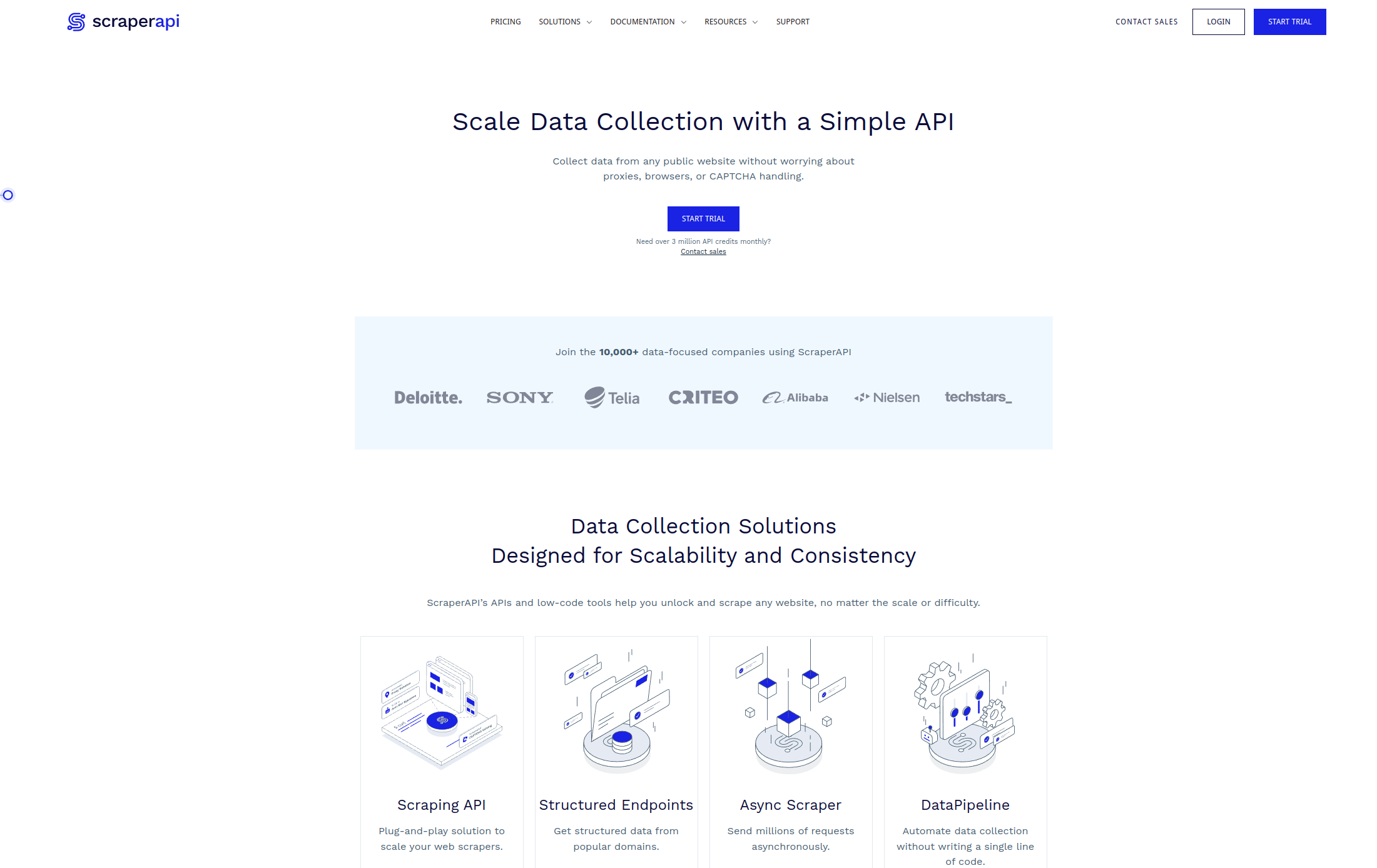 ScraperAPI Homepage