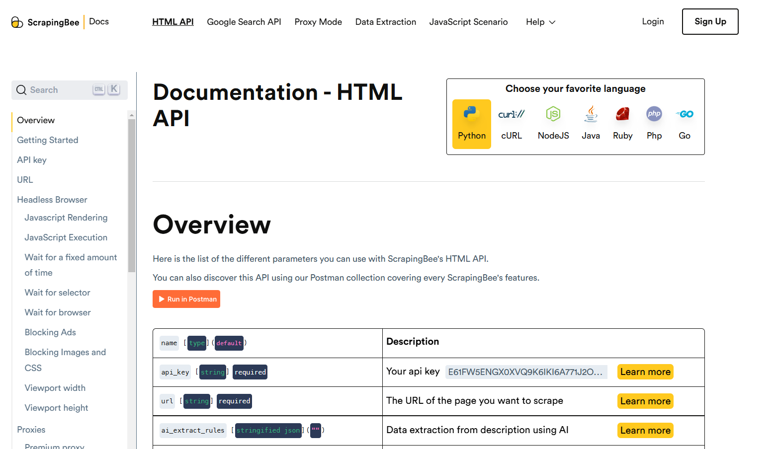 ScrapingBee Docs