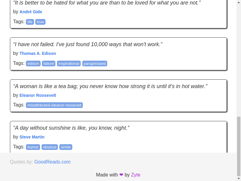 Selenium Quotes to Scrape Beginning