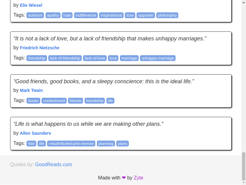 Selenium Quotes to Scrape First Scroll