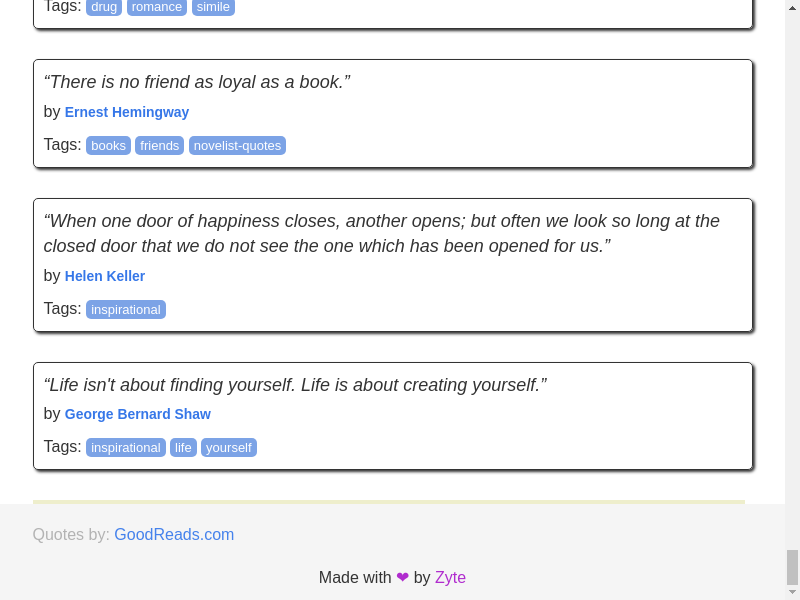 Selenium Quotes to Scrape Second Scroll