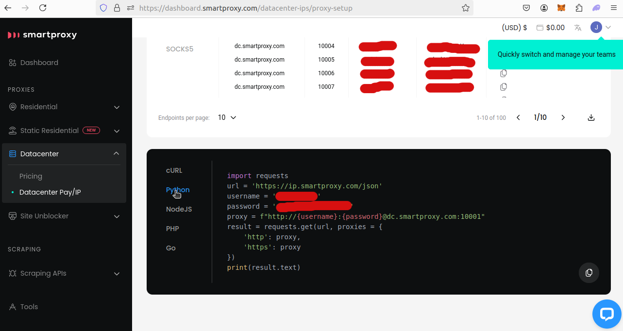 Smartproxy Build Request