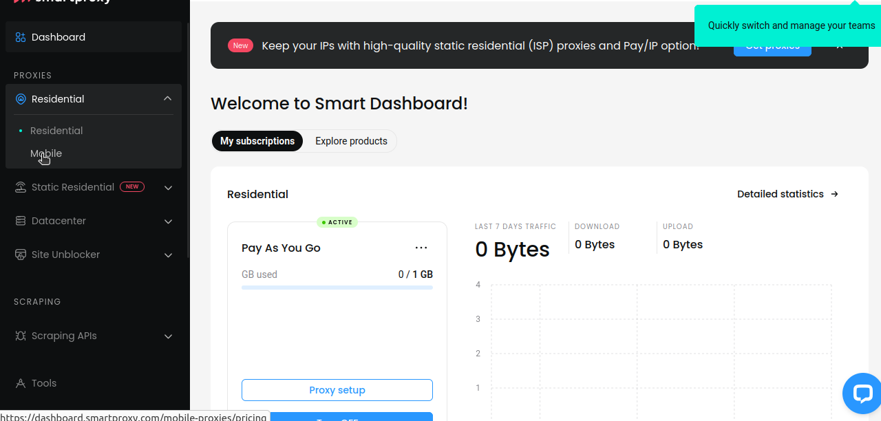 Smartproxy Select Proxy