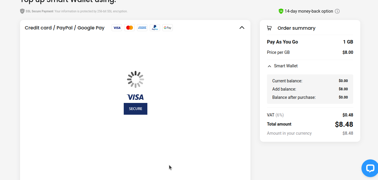 Smartproxy Purchase Confirmation