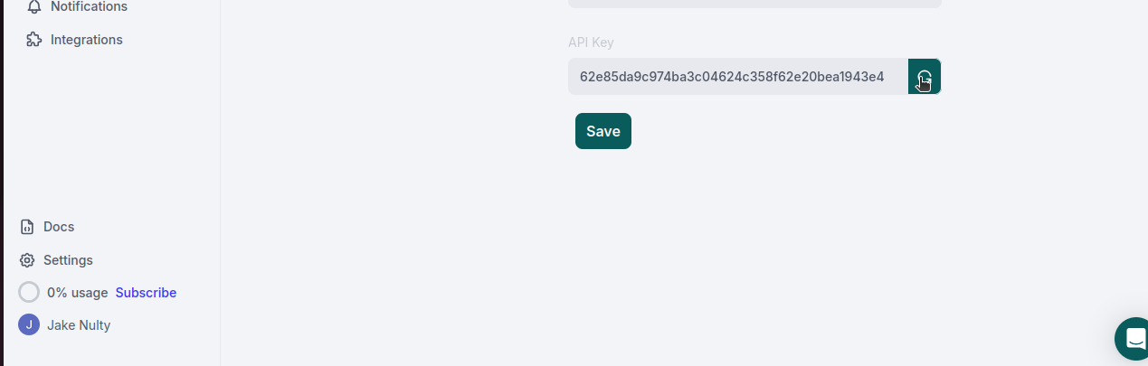 Change API Key