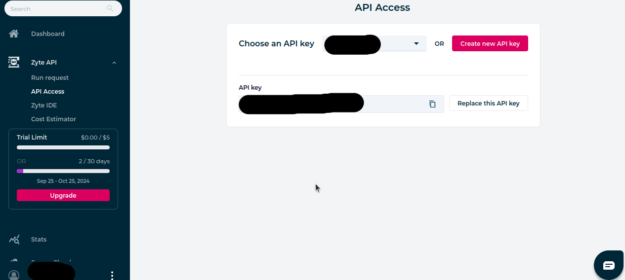 Zyte Key Management