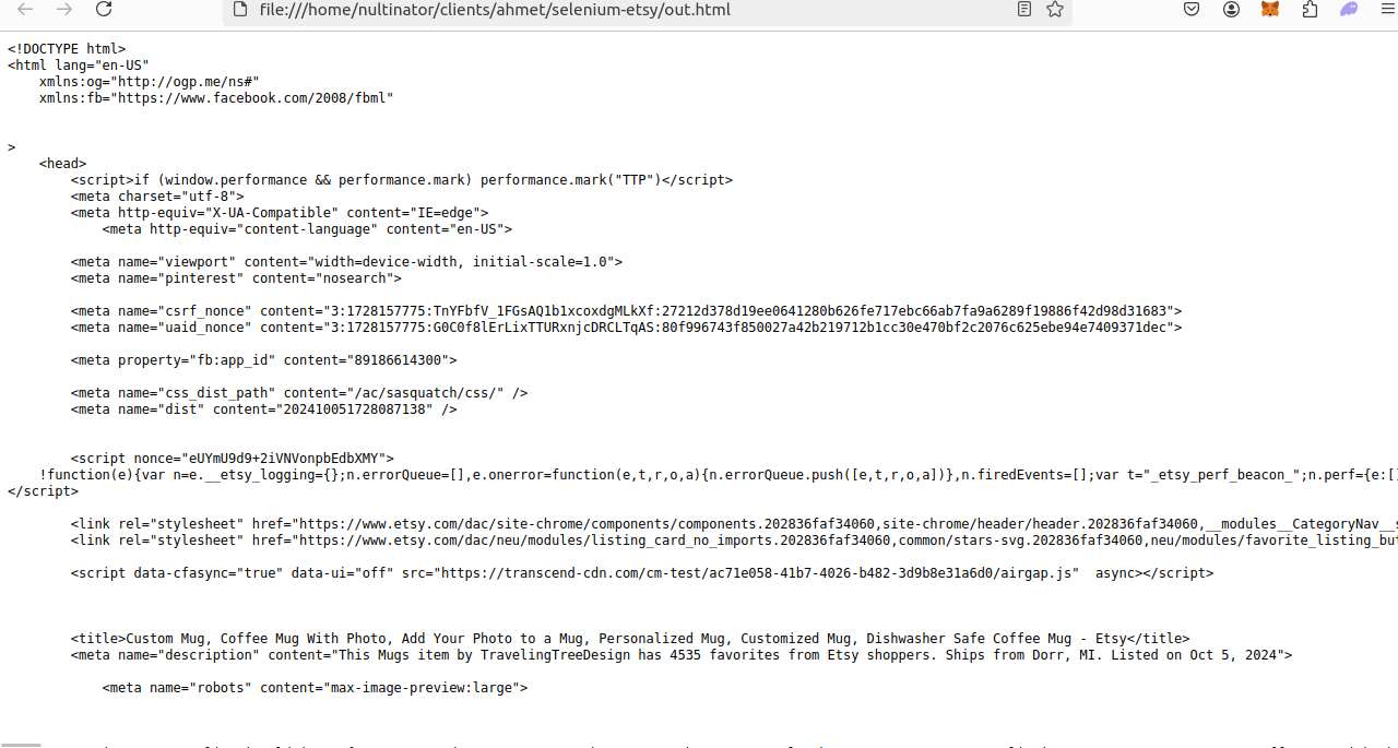 Broken HTML