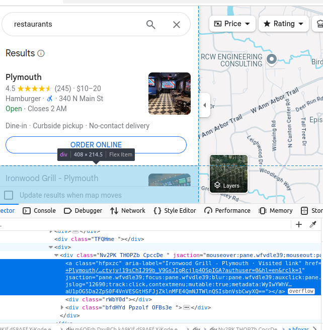 Inspect Search Results