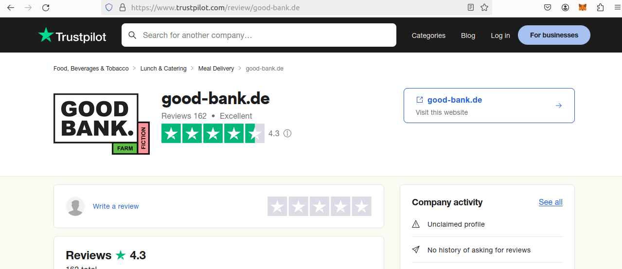 Good Bank Business Page
